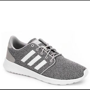 Grey Adidas Cloudfoam tennis shoes